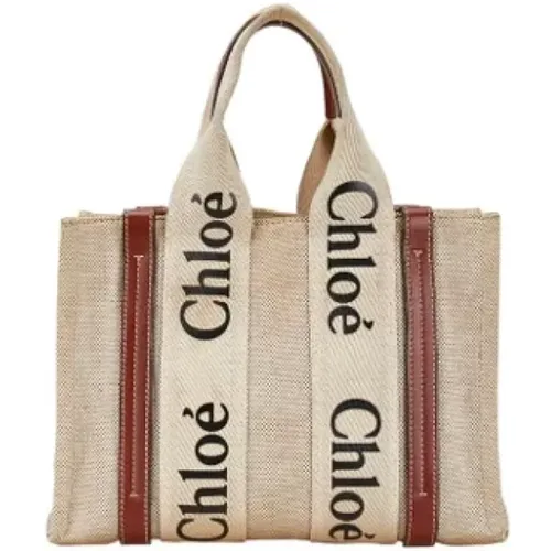 Pre-owned Tote Bags, female, , Size: ONE SIZE Pre-owned Canvas handbags - Chloé Pre-owned - Modalova