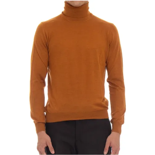 Turtlenecks, male, , Size: XL Wool Silk Sweater - Tagliatore - Modalova