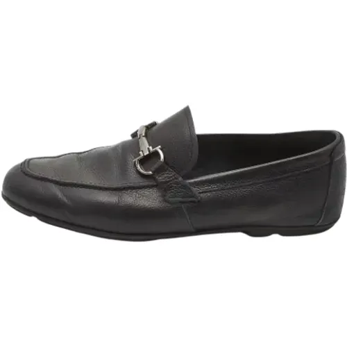 Pre-owned Flats, male, , Size: 8 US Pre-owned Leather flats - Salvatore Ferragamo Pre-owned - Modalova