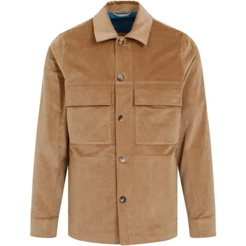 Beige Hemdjacke , Herren, Größe: M - PS By Paul Smith - Modalova