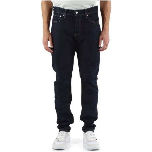 Regular Taper Jeans Fünf Taschen , Herren, Größe: W38 - Calvin Klein Jeans - Modalova