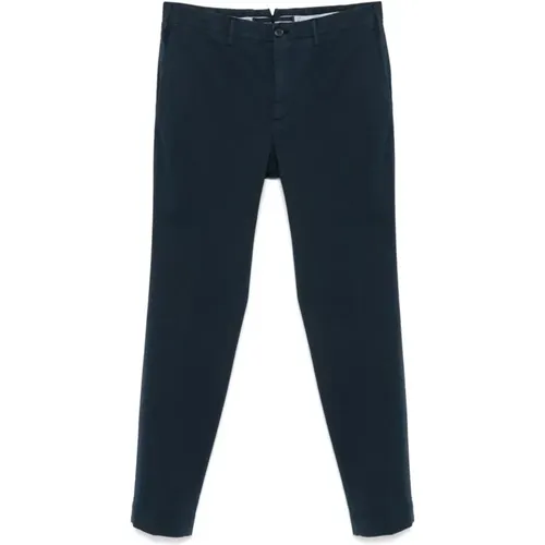 Navy Cotton Blend Trousers , male, Sizes: 3XL, M, S - Incotex - Modalova