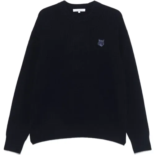 Fox Head Wool Jumper Sweater , male, Sizes: XL, L, M, S - Maison Kitsuné - Modalova