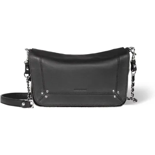 Cross Body Bags, female, , Size: ONE SIZE Leather Shoulder Bag with Chain - Jérôme Dreyfuss - Modalova