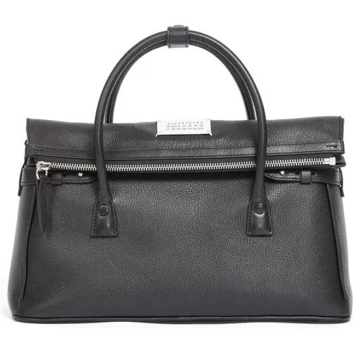 Handbags, female, , Size: ONE SIZE Goatskin Leather Tote Bag - Maison Margiela - Modalova