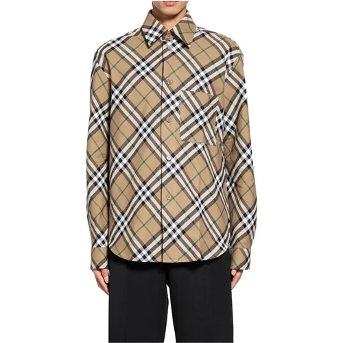 Signature Check Classic Shirt , male, Sizes: M, 2XL, S - Burberry - Modalova