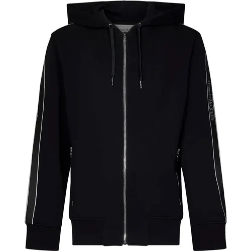 Zip-Up Hoodie Logo Bands , male, Sizes: L - alexander mcqueen - Modalova