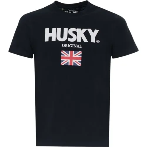 Kurzarm-Baumwoll-T-Shirt-Kollektion , Herren, Größe: 2XL - HUSKY ORIGINAL - Modalova