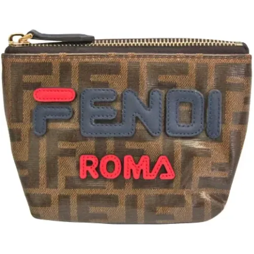 Pre-owned Clutches, female, , Size: ONE SIZE Pre-owned Canvas wallets - Fendi Vintage - Modalova