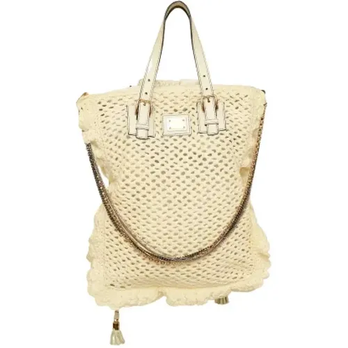 Pre-owned Tote Bags, female, , Size: ONE SIZE Pre-owned Raffia handbags - Dolce & Gabbana Pre-owned - Modalova