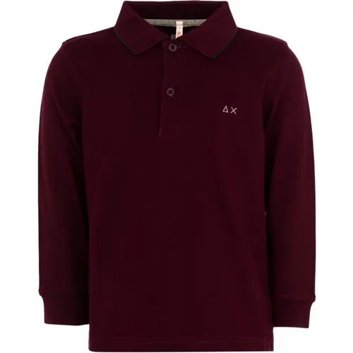 Langarm Lila Polo Outlet Preis - Sun68 - Modalova