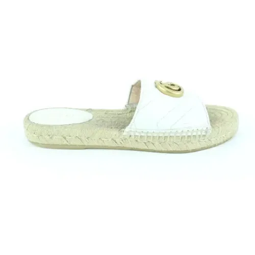 Pre-owned Flats, female, , Size: 5 US Classic Flat Sandals with Iconic Logo - Gucci Vintage - Modalova