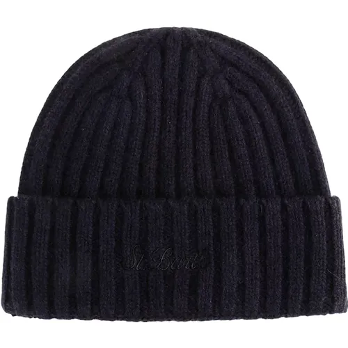 Wengen Beanie with St. Barth Embroidery , male, Sizes: ONE SIZE - MC2 Saint Barth - Modalova