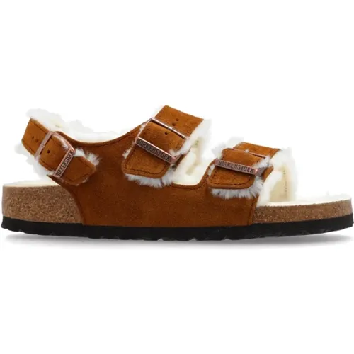 Milano Suede Shearling` Sandalen , Damen, Größe: 36 EU - Birkenstock - Modalova