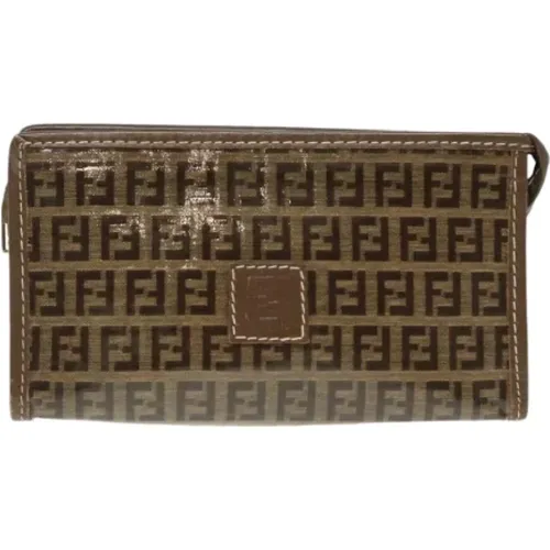 Pre-owned Clutches, female, , Size: ONE SIZE Pre-owned Canvas clutches - Fendi Vintage - Modalova