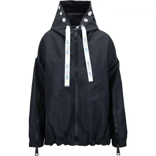 Rain Jackets, female, , Size: S Zip Jacket Waterproof Windproof Hooded - Khrisjoy - Modalova