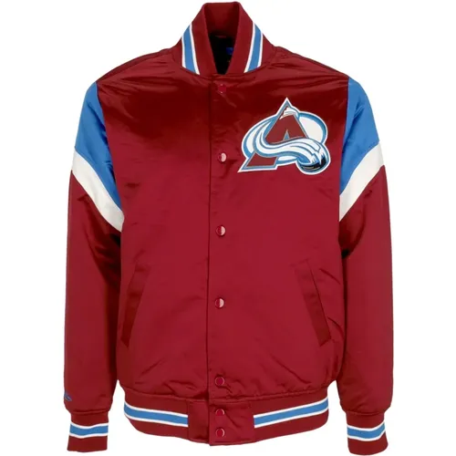 Bomber Jackets, male, , Size: S Colorado Avalanche Bomber Jacket - Mitchell & Ness - Modalova
