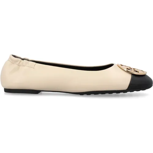 Geschlossene Ballettflats in Creme Schwarz Gold - TORY BURCH - Modalova