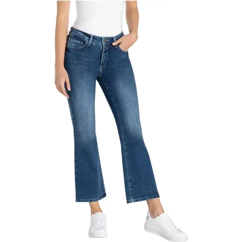 Authentic Flare Cropped Jeans - Medium Denim , female, Sizes: 3XL, M/L, 2XL - MAC - Modalova