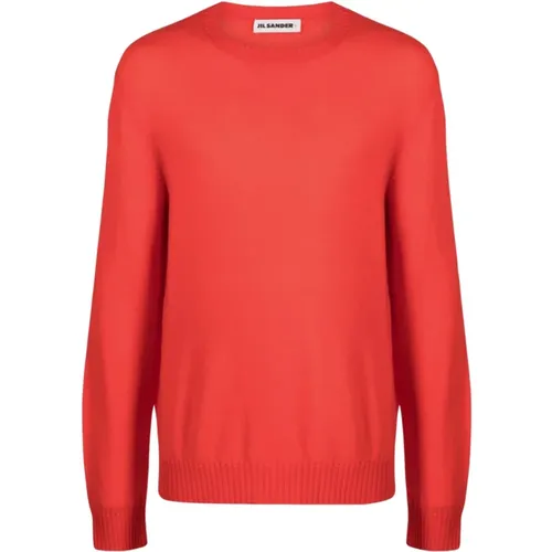 Long-Sleeve Crewneck Sweatshirt , male, Sizes: L, M, XL - Jil Sander - Modalova