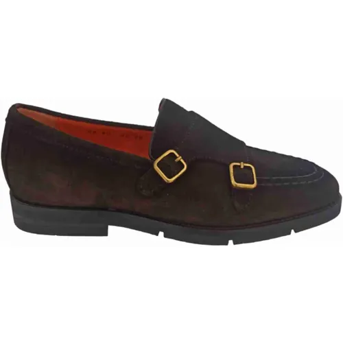 Classic Leather Loafers , male, Sizes: 6 1/2 UK - Santoni - Modalova
