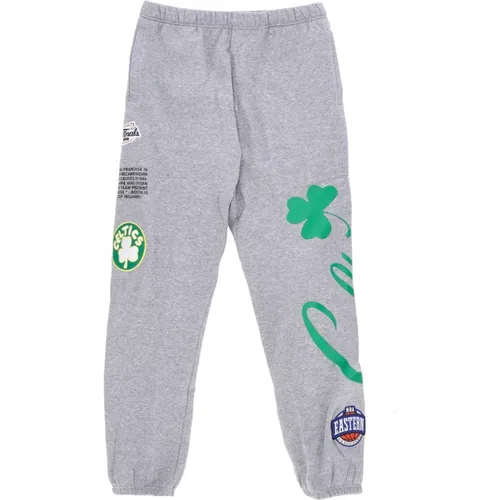 Sweatpants, male, , Size: XL Boston Celtics Fleece Tracksuit Pants - Mitchell & Ness - Modalova