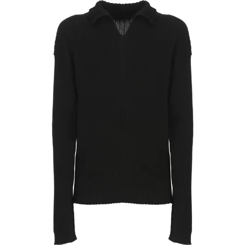 V-neck Knitwear, male, , Size: L Cotton Sweater - Rick Owens - Modalova