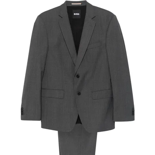 Slim Fit Wool Suit with 2 Buttons , male, Sizes: 2XL, 3XL - Hugo Boss - Modalova