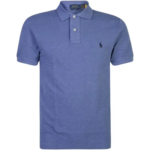 Polo Shirts, male, , Size: M Faded Royal Heather Polo - Ralph Lauren - Modalova