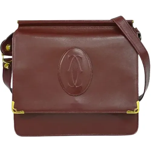 Pre-owned Cross Body Bags, female, , Size: ONE SIZE Pre-owned Leather shoulder-bags - Cartier Vintage - Modalova