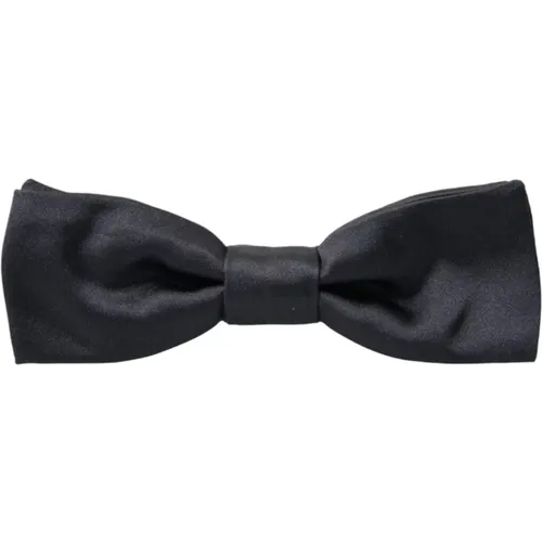 Bowties, male, , Size: ONE SIZE Silk Adjustable Neck Bow Tie - Dolce & Gabbana - Modalova