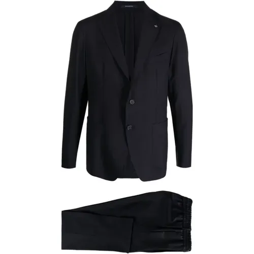 Single Breasted Suits, male, , Size: 3XL Midnight Drawstring Suit - Tagliatore - Modalova