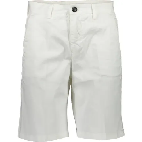 Weiße Bermuda Shorts Slim Fit Logo , Herren, Größe: W40 - North Sails - Modalova