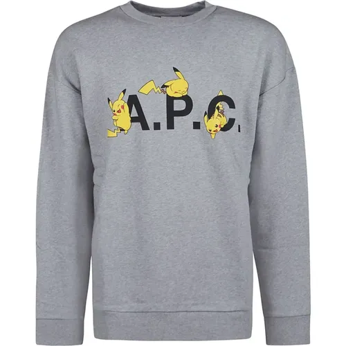 Pokémon Logo Baumwoll-Sweatshirt , Herren, Größe: M - A.p.c. - Modalova