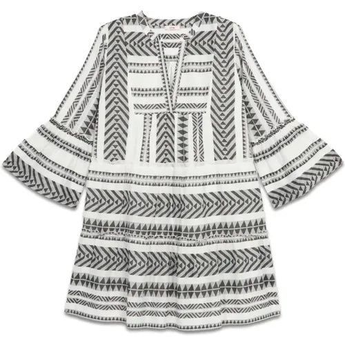 Kleid aus Baumwolle mit geometrischem Muster , Damen, Größe: 3XS - Oltre - Modalova