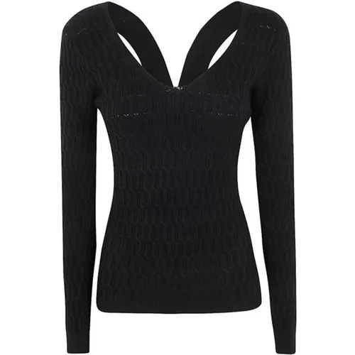 Eleganter V-Ausschnitt Strickpullover , Damen, Größe: M - Twinset - Modalova