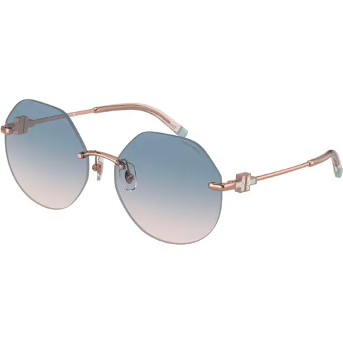 Rose Gold Blue Pink Sunglasses - Tiffany - Modalova
