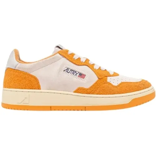 Yellow Suede Basket Sneakers , male, Sizes: 7 UK - Autry - Modalova