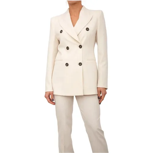 Blazers, female, , Size: L Gray Jacket - Liu Jo - Modalova