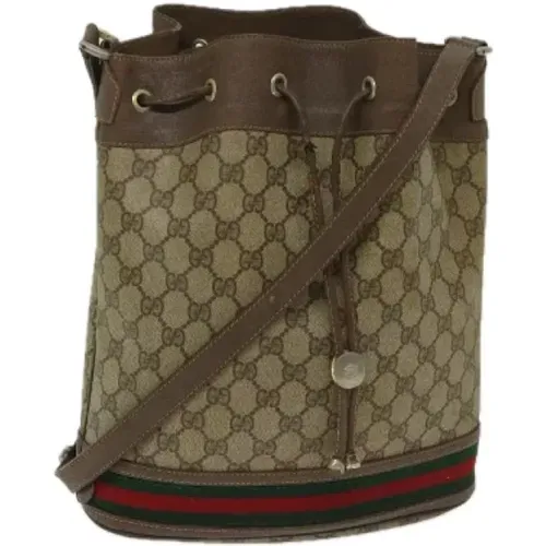 Pre-owned Bucket Bags, female, , Size: ONE SIZE Pre-owned Canvas gucci-bags - Gucci Vintage - Modalova