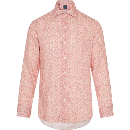 Linen floral shirt , male, Sizes: L, XL, M, 3XL, 2XL - Barba - Modalova