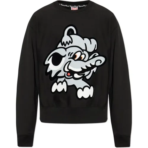 Sweatshirts, male, , Size: M Printed sweatshirt - Kenzo - Modalova