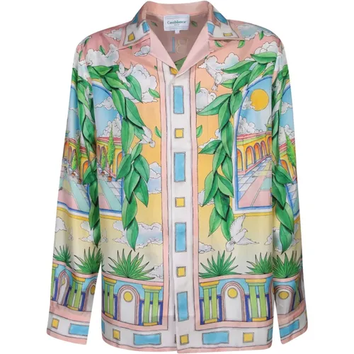 Casual Shirts, male, , Size: L Silk Multi Shirts Elevate Style Modern - Casablanca - Modalova