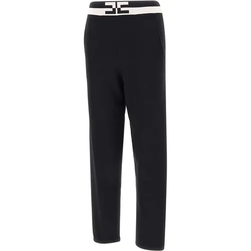 Viscose Jogger Trousers , female, Sizes: XL - Elisabetta Franchi - Modalova