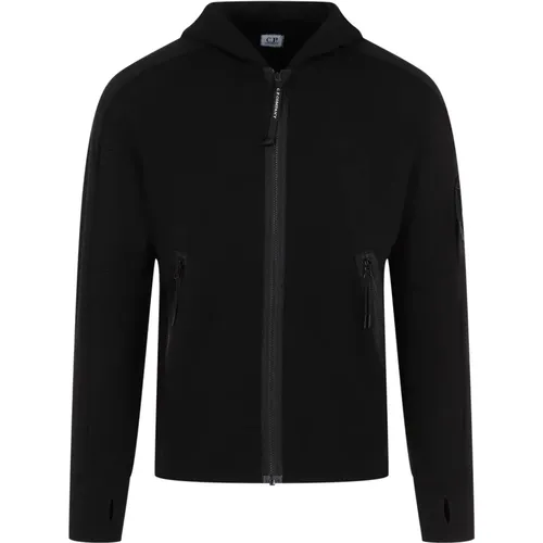 Schwarzer Hoodie für Männer , Herren, Größe: M - C.P. Company - Modalova