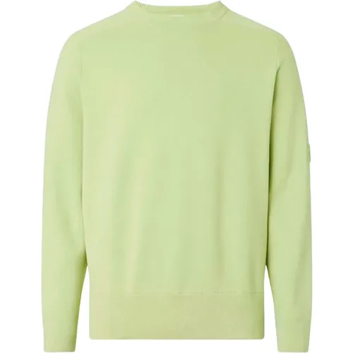 Hellgrüne Sweaters , Herren, Größe: L - Calvin Klein - Modalova