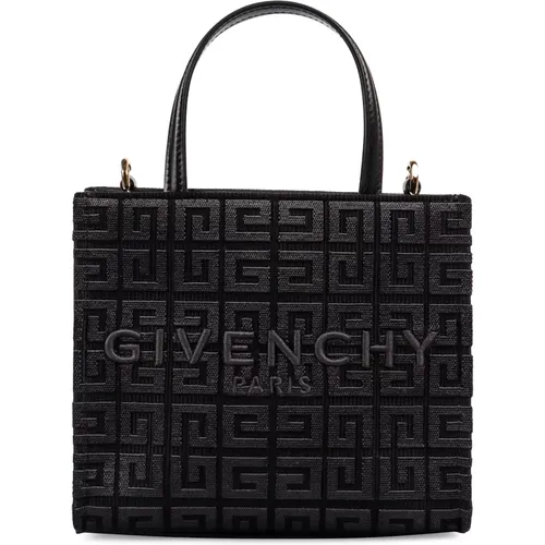 Canvas tote bag with leather details , female, Sizes: ONE SIZE - Givenchy - Modalova