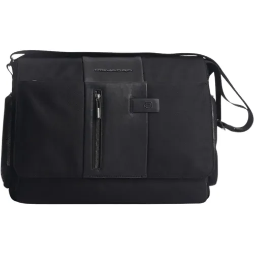 Cross Body Bags, male, , Size: ONE SIZE Eco-friendly Messenger Bag Leather - Piquadro - Modalova