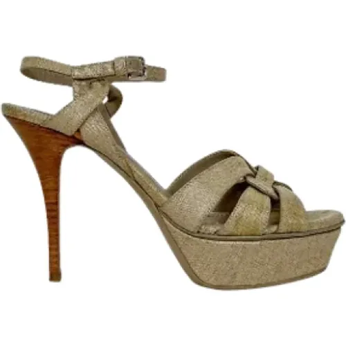 Pre-owned Sandals, female, , Size: 8 US Pre-owned Canvas sandals - Yves Saint Laurent Vintage - Modalova