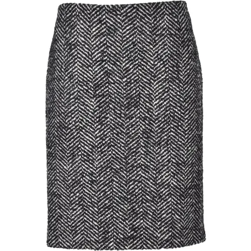 Short Skirts, female, , Size: M Wool Blend Zipper Skirt - Miu Miu - Modalova